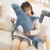 30456080100cm面白い喜びかわいいサメのぬいぐるみおもちゃ柔らかいぬいぐるみ読書誕生日ギフトのための枕カッションドールギフト240420