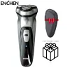 Shavers Enchen Men Face électrique rasage rotatif razor Trimmer de la barbe sans fil pour mari papa