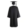 Clothing Sets 2024 Adult Zip University Academic Dress Graduation Gown Robe Mortarboard Cap Primary Middle High School Uniform