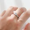 Gruplar Pırıl Pırıl 1 Karat Doğal Zirkonya Diamant Halkalar Yüksek Kaliteli Gerçek Altın Asla solma/Alerji Free Wedding Band Mücevherleri Kadınlar İçin