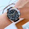 2024 upgraded luxury mens business leisure wristwatch stainless steel case rubber strap mens quartz wristwatch