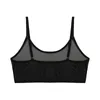 Tanques femininos Mulheres Sexy Sexy-throught Top Top Transparent Camisole Mesh Sheer Bralette Bra Deep U Pescoço Tampas de colete