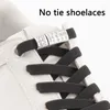 Shoe Parts Magnetic Rhinestone Decor No Tie Laces Shoelaces Without Ties Elastic Sneaker Kids Adult Widened Flat Shoelace