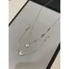 Collier de collier de collier de pendentif vintage avec cuivre sucré avec un couloir à chaîne courte à noix de poule plaquée pour femmes Boîte à bijoux