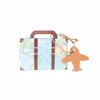 Present Wrap 5/10 PCS Mini Suitcase Box Kraft Paper Candy Boxes Travel Theme Wedding Favors Baby Shower Birthday Party Supply