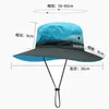 Womens UV Protection Wide Brim Sun Hats Cooling Mesh Ponytail Hole Cap Foldable Travel Outdoor Fishing Hat 240417