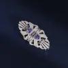 Sieraden Wong Rain Luxury 925 Sterling Sliver Sapphire High Carbon Diamond Gemstone vrouwen broche broches fijne sieradenjubileumgeschenken