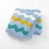 Définit des couvertures de bébé mode arc-en-ciel bandes plaid nouveau-né garçon poussette de poussette enveloppe Swaddle super doux pour enfant en bas âge