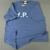 Herren-T-Shirts Neues japanisches und koreanisches Flocken invertierten ein Muster-AP-Druck 100% Baumwolle Lose T-Shirt für Männer und Frauen Paare T240423