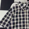 Kobiety jedwabne bluzki męskie designerskie tartan