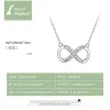 Halsband Bamoer Infinity Love Family Forever Short Chain Halsband för kvinnor Rensa CZ 925 Sterling Silver Fashion Jewlery SCN352