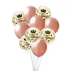 Party Decoration 10pcs 12inch 30 40 50 60 år gammal rosguld latex konfetti ballonger för män och kvinnor Grattis på födelsedagsjubileumsdekor