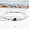 Strands Hot Trendy Men Lava Stone Couples Distance Bracelets Natural Stone White Black Yin Yang Beaded Bangles For Women Friend Pulseira