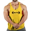 Men's Tank Tops Weightlifting Print Clothing Bodybuilding Cotton Gym Men Sleeveless Undershirt Fitness Stringer Muscle Workout Vest