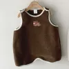 Coats Baby Cartoon Vest Spring Autumn New Kids Long colete fofo urso colete quente meninos saco de dormir de algodão bebê menina de pijamas roupas infantis