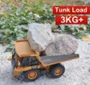 Electric/RC CAR 4WD REMOTE RC Bulddozer Truck Car Carmer Type Alloy Rachlist Forklift Forklift حفارة ثقيلة هدايا للأطفال للأطفال T240422