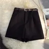 Short féminin Femmes hautes Solid Summer EST Vêtements dames tendre élégant harajuku minimaliste classe coréenne douce et confortable