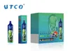 Autêntico UTCO Aliens 9000 Puffs Vape descartável 22 Sabores de 18 ml Dispositivo preenchido 850mAh tipo C Recarregável Bobina de malha de bateria 9K e cigarros