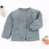 Coats Baby Girl Sweater Cardigans Fashion Spring осень с длинным рукавом новорожденные вязаные куртки малыш