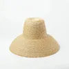 Lampform Sun Hat For Women STOR WIDD BRIM SUMMER SAMTAM HAT LADER HÖG TOP STACH HAT UV Protection Derby Travel Hat 240418