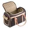Porte-animaux de luxe Puppy Small Dog Wallet Cat Valise Sac Sac à écharpe étanche en cuir Pu Pu transport pour sac à main