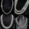 Iced Out Diamond Hiphop Necklace 20mm Heavy Chain S925 Silver Third Party Appraisal d Grade Diamond Moissanite Cuban Necklace