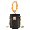 Shoulder Bags Fashion Mini Acrylic Bucket Women Candy Color Handbag Casual Solid Single Beaded Handle Crossbody Bag