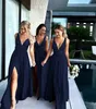 Les clients VIP appliquent un échantillon de liens spéciaux robes de soirée sexy une ligne Spaghetti Stracts Backless Satin Long Prom Party Robes Bides Bridesmaids portent CPS CPS