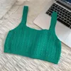 Frauen Tanks Stricken Riemchen -Tanktops Elastizität Y2K Conbon Farbe Krawatte Schlinge sinnlich unschuldiger Look Camisole Girls Frauen Frauen