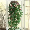 Decorative Flowers 1.7m Fake Rose Vine Garland Plant Artificial Flower Hanging Ivy Home El Wedding Party Garden Decor