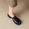 Slippers Moonmeek 2024 Size 33-40 Mashion Buges ضحلة امرأة جلدية حقيقية أحذية أحذية السيدات مربعة ميد كعب