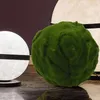 장식용 꽃 녹색 인공 이끼 공 석재 웨딩 파티를위한 녹지 식물 공 장식 20cm