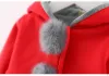 Coats recém -nascidos meninas casaco bebê outono jaqueta de primavera crianças infantil coelho com capuz de orelha longa algodão bebe roupas de roupa infantil para menina