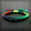 Brins 16 couleurs ROP-en-ciel Rope tressé bracelet tibétain coloré nœuds faits à la main