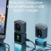 Chargers Nouveaux 2 en 1 Magnétique Chargeur Base Mont USB Typec Cable Fast Charger Adaptateur pour DJI Action 2 Camera Dual Screen Power Combo