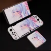 Fälle Genshin Impact Kamisato Ayaka Funda Switch NS Joycon Game Controller Shell Game Card Box Schutzschutzzubehör mit Stand