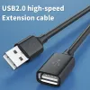 Tillbehör USB -förlängningskabel USB 2.0 Extension Cables för smart bärbar dator PC TV Xbox USB 2.0 Extender Cord Mini Fast Speed ​​Fast Data Cable