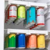 Racks Cans Dispenser Beer Soda Refrigerator Storage Rack Slide Under Shelf Bottle Holder Doublerow Container Kitchen Fridge Organizer