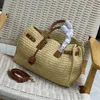 Projektantka moda kaia słomka torba cassandra słomkowe torby na ramię luksusowe torebki Kobiety różne style torby plażowe Kolor luksusów najwyższej jakości z metalową literą