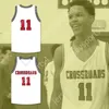 Custom Any Nom Number Mens Youth / Kids Shareef O'Neal 11 Crossroads School Roadrunners White Basketball Jersey 1 Top cousé S-6XL