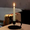 Posiadacze świec kutego żelaza retro candelabrum stożka stożkowa świecznik dekoracja kuchni domowy przy świecach stojak na kolację e2q7