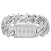 Miami lodowane z kubańskiego łańcucha łańcucha naszyjnika dla mężczyzn 3 rzędu bling cz cz diament o szerokości 20 mm łańcuchy naszyjniki z korka choker hip hop grube 18 -krotnie złota biżuteria prezent