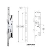 Controle 4585 Aluminium deur Smart slot Dubbele haakvergrendeling Body Insert 1 bestelling