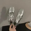 Klänningskor franska retro silver röd svart Mary Jane Mid Heel 3cm fyrkantig tå kvinnor vår kawaii söta flickor lolita