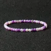 Bangle 4/6mm Mini Chakra Beads Bracelets for Women Reiki Energy Natural Stone Healing Charm Bracelets Men Opal Amethyst Jewelry Pulsera