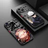 Bumpers de téléphone portable Jujutsu kaisen mignon pour iPhone 15 14 13 12 Mini 11 xs xr x 8 7 Pro Max plus