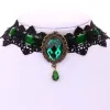 Halsketten Gotische viktorianische schwarze Spitze Kristall Halskette für Frauen Mädchen Bohemian Collar Collar für Frauen