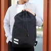 Bag Drawstring Beam Pocket Sports Fitness & Pu Leather Laptop Fashion Lady Retro Messenger