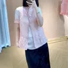 Damesvesten Pink Silk Organza Vest 2024 Zomer Chinese stijl Luxe Designer Top Mouwloze vest Camisole K769