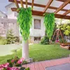 Decorative Flowers Artificial Plant Green Persian Fern Leaves Hanging Vines Grass Wedding Party Outdoor Garden Home Wall Decoration Diy Fake